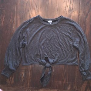 Grey Cropped Sweater